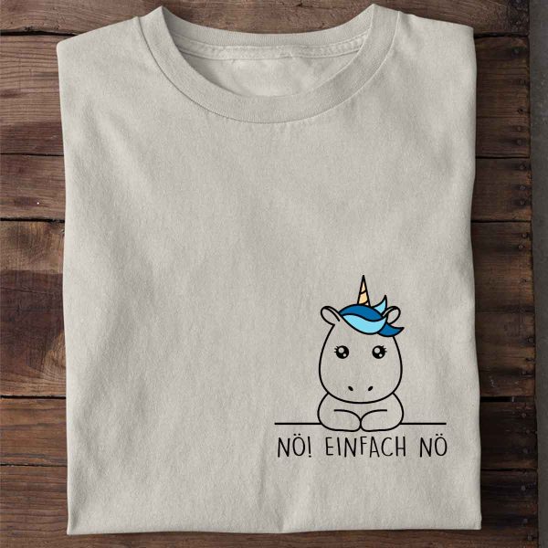 Nö! Simple Einhorn Brust –  Shirt Unisex Zu verkaufen – Bild 2