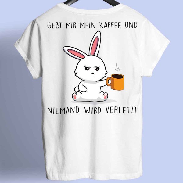 Verletzt Bunny - Shirt Unisex Rückendruck Im Angebot – Bild 3