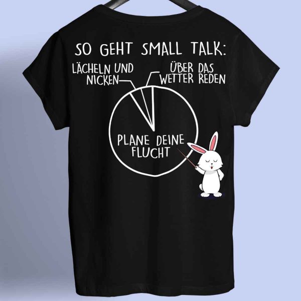 Small Talk Bunny - Shirt Unisex Rückendruck Im Angebot
