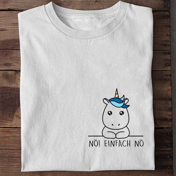 Nö! Simple Einhorn Brust –  Shirt Unisex Zu verkaufen
