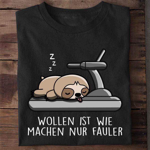 Wollen Faultier - Shirt Unisex Online-Verkauf – Bild 3