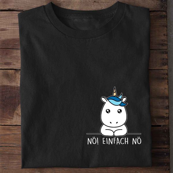 Nö! Simple Einhorn Brust –  Shirt Unisex Zu verkaufen – Bild 3