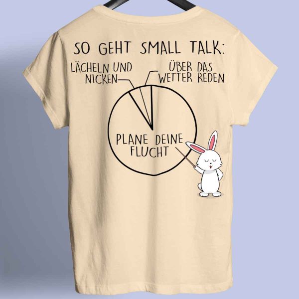 Small Talk Bunny - Shirt Unisex Rückendruck Im Angebot – Bild 3