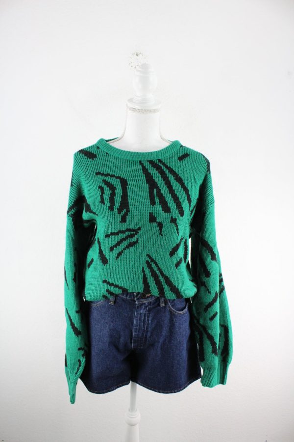 Vintage Green Sweater (S) Schn?ppchen