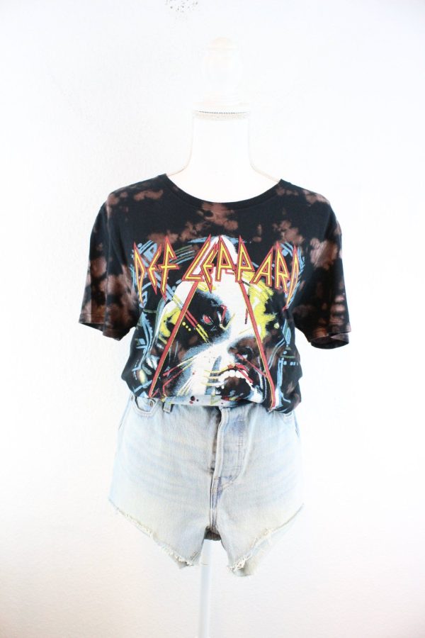 Vintage Def Ceppard Batik T-Shirt (S) Rabatt