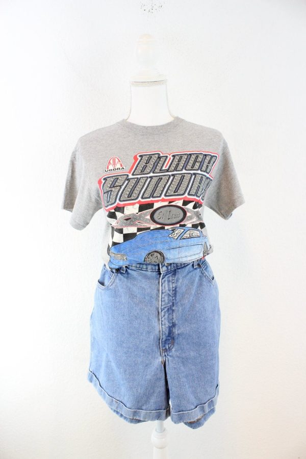 Vintage Black Sunday Racing T-Shirt (S) Im Angebot